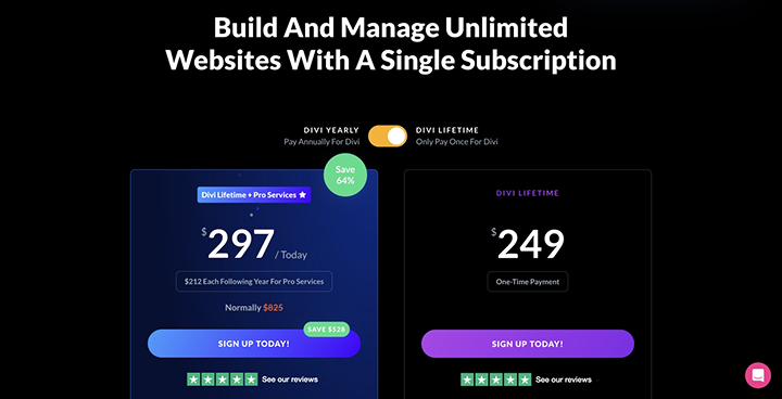 Divi pricing plans