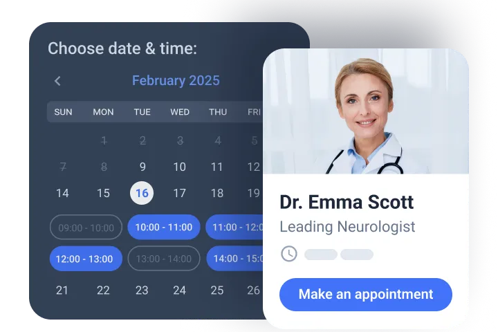 dynamic website template for medical appointments