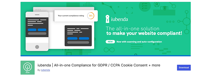 iubenda plugin on wordpress.org