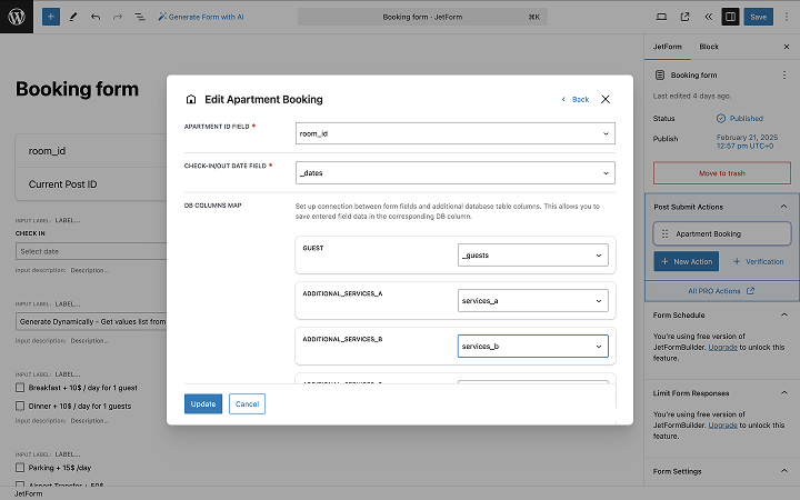 required fields