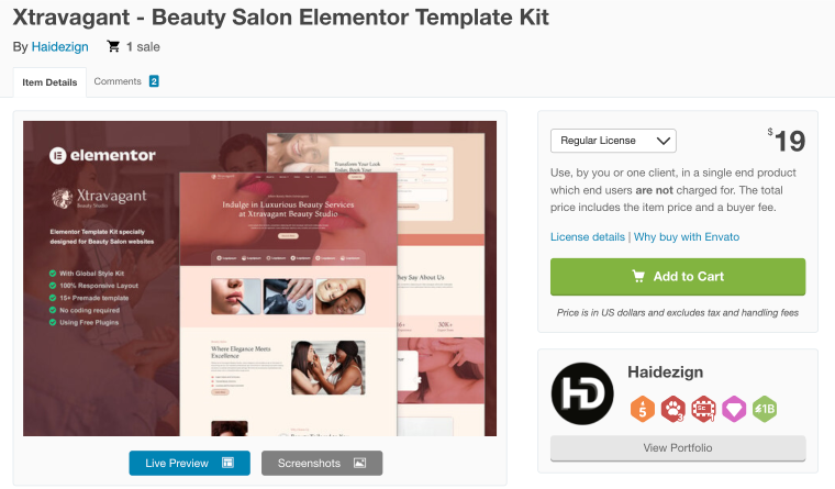 xtravagant beauty salon template