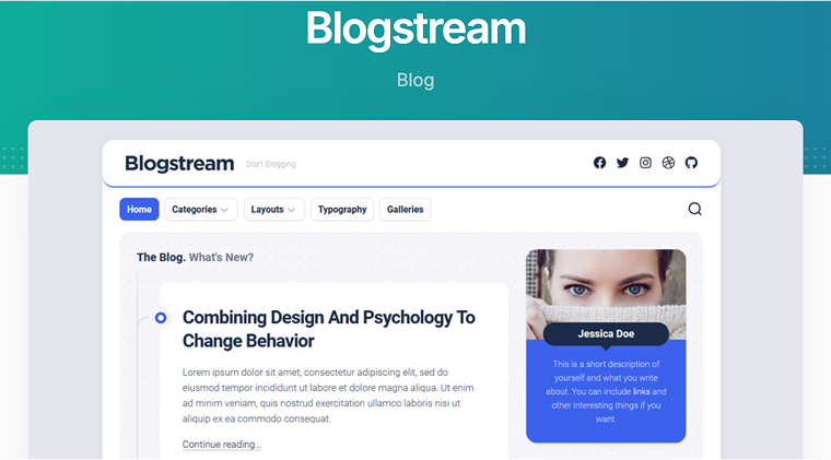 blogstream minimalist wordpress theme