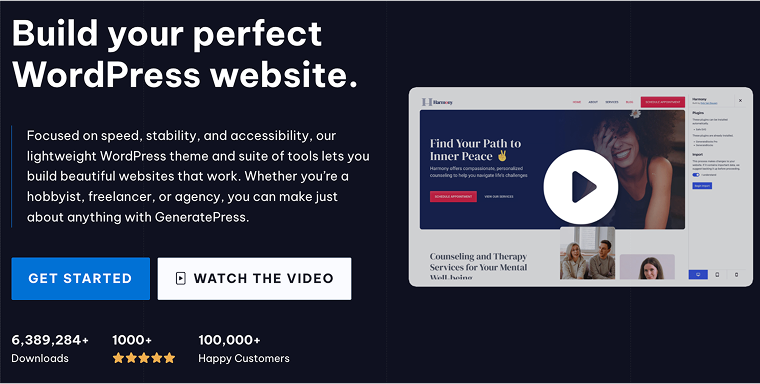 generatepress minimalist wordpress theme