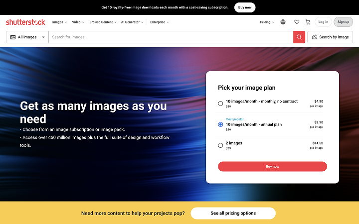 shutterstock revenue model