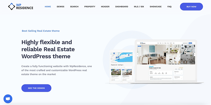 WP residence homepage