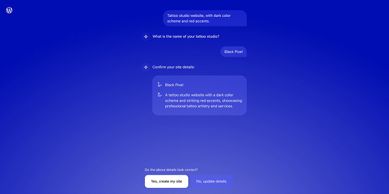 dialogue with WordPress AI