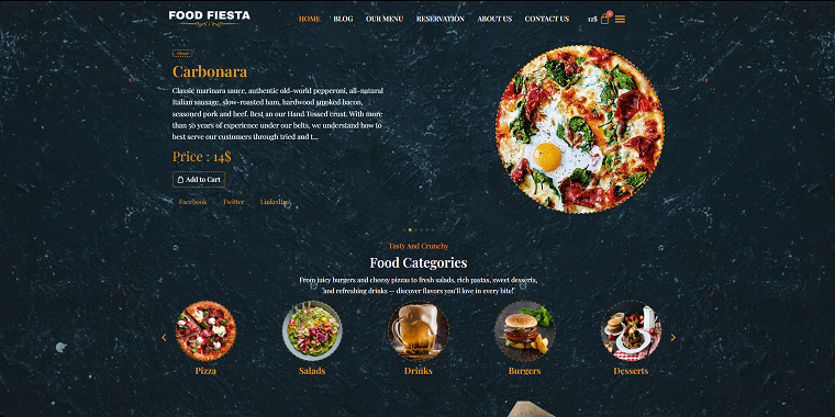food fiesta website by Teresa Poddar