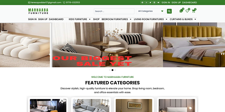 furniture website by Teresa Poddar