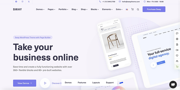 Sway theme homepage
