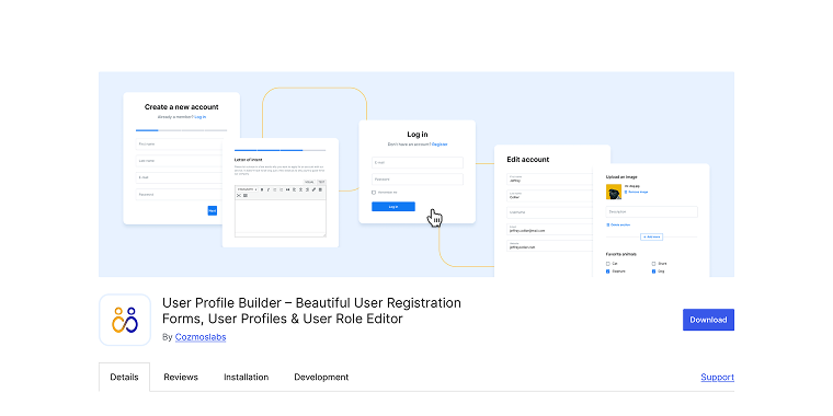 user profile builder at wordpress.org