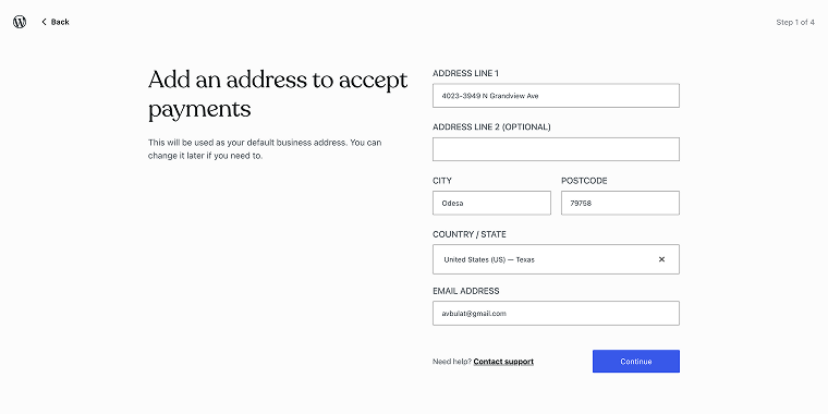 woocommerce onboarding step 1