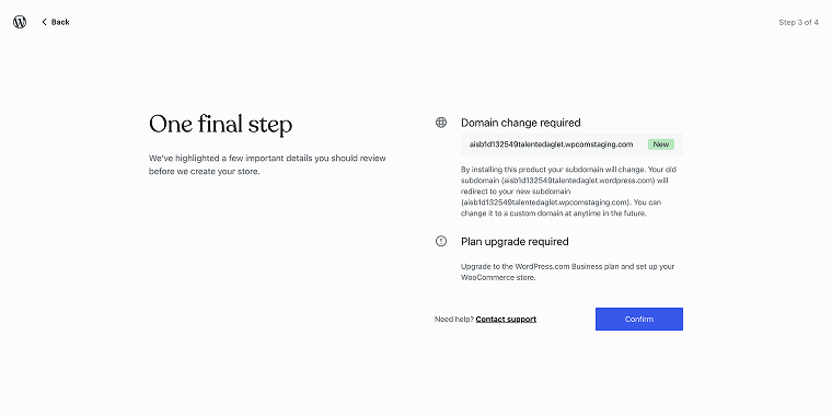 woocommerce onboarding step 3