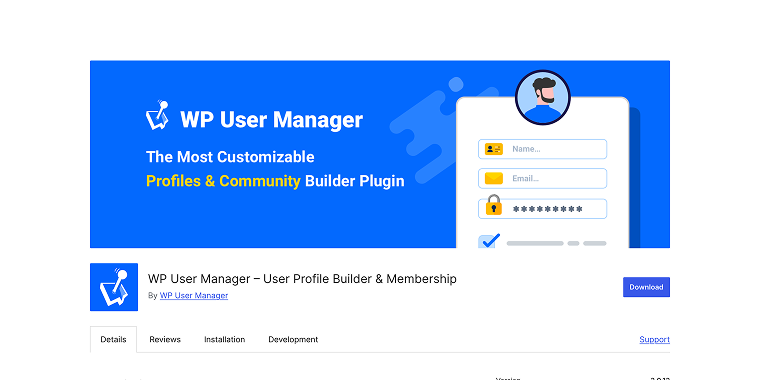 wp user manager plugin at wordpress.org