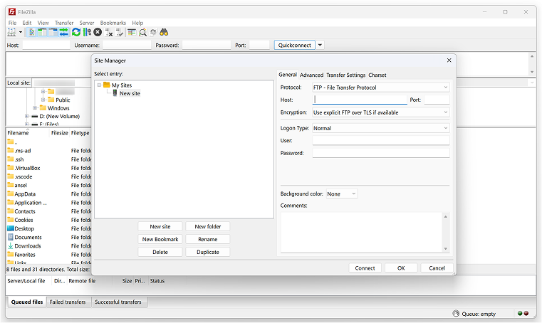 filezilla ftp