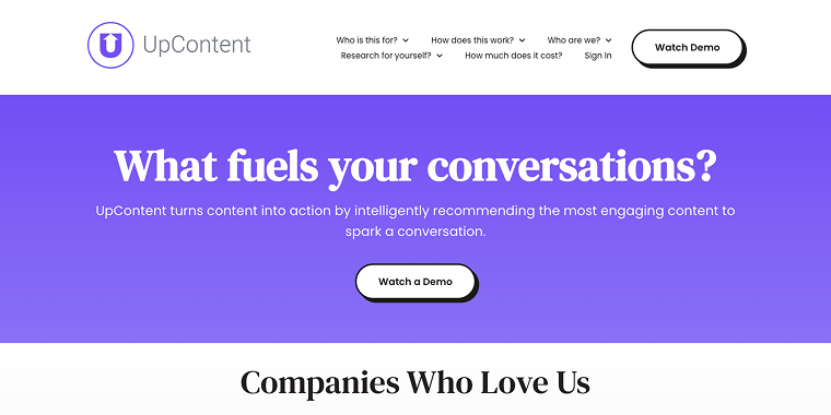 upcontent homepage
