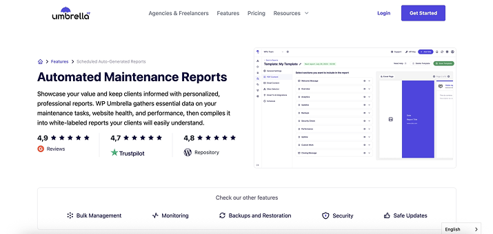 automated reports wp umbrella