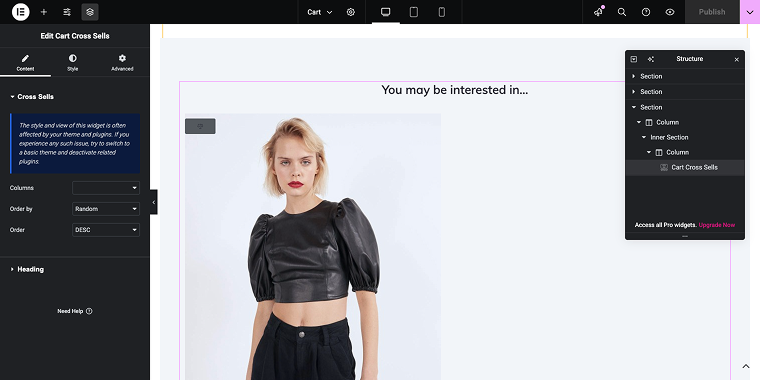 adding cart cross-sells widget
