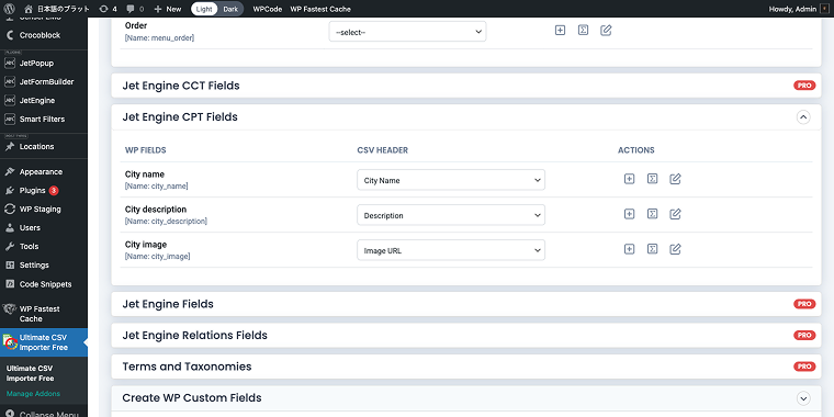 importing csv file