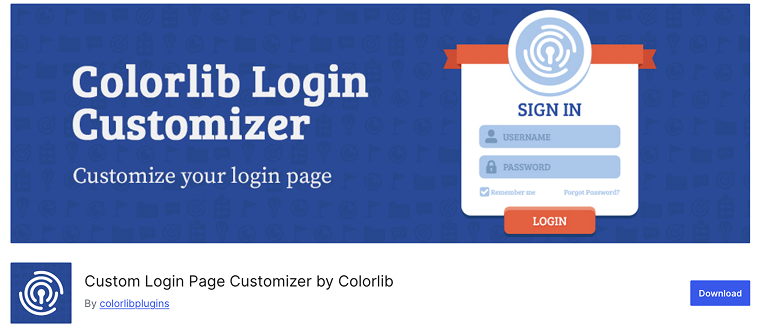 colorlib login customizer