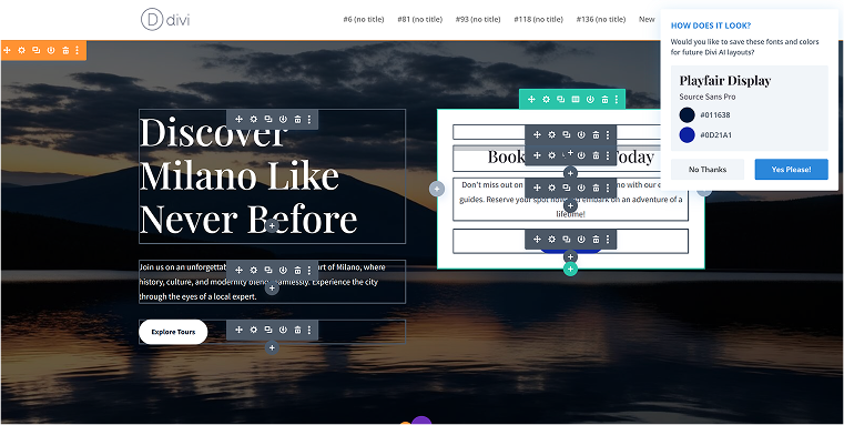 Divi AI homepage