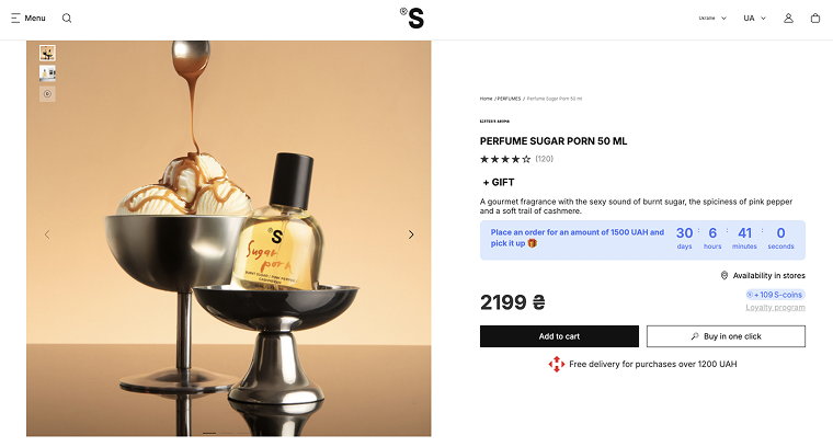 high-quality product visuals for the product page