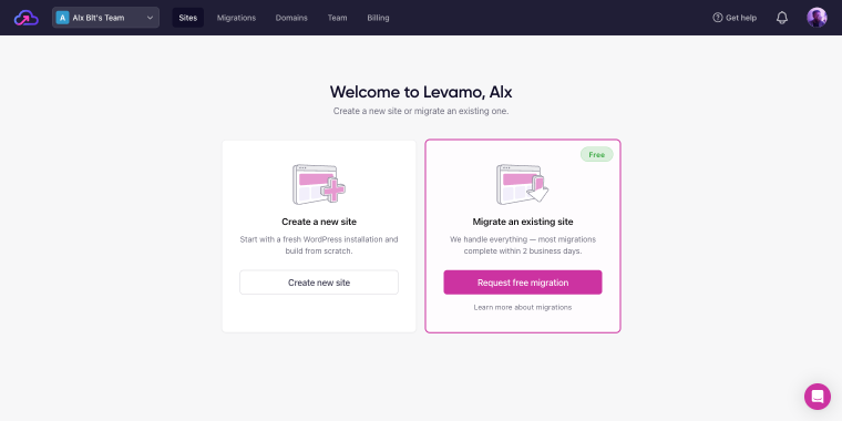 levamo ex-rapyd cloud dashboard