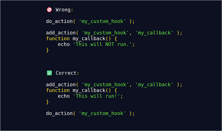 registering hooks mistake