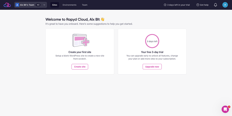 rapyd cloud dashboard