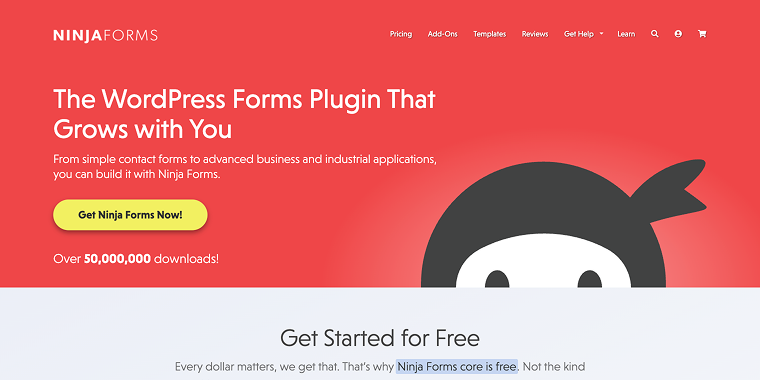 ninja forms homepage