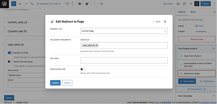 redirect setting
