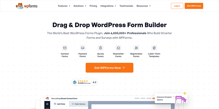 wpforms homepage
