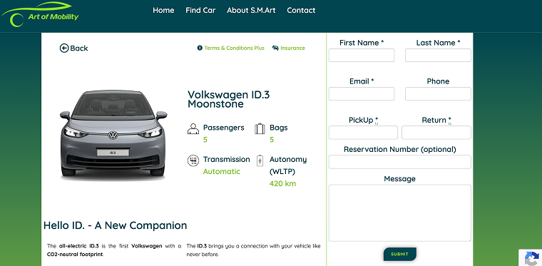 smobility booking example