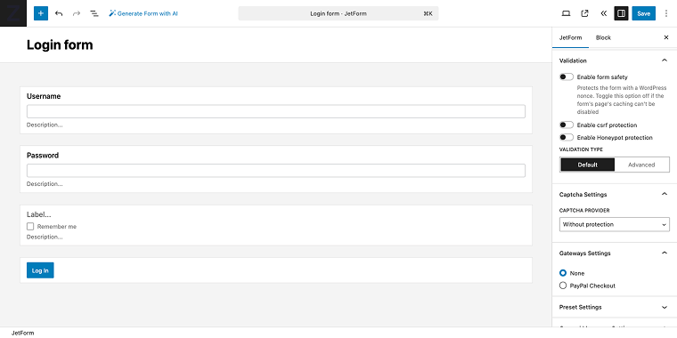 enable form safety switch