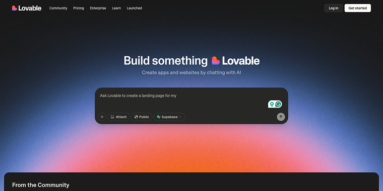lovable homepage