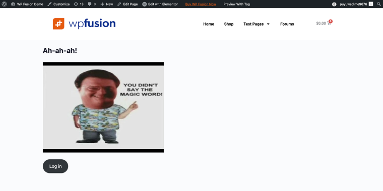restricted page