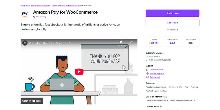 Amazon Pay for WooCommerce plugin homepage