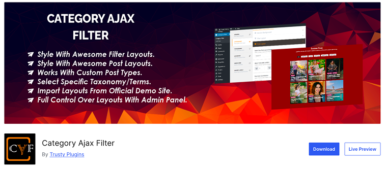 category ajax filter plugin