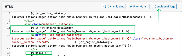 Dynamic Visibility in Twig Crocoblock