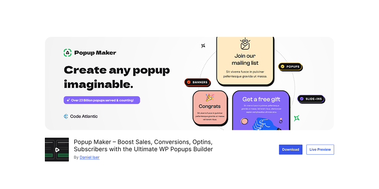 Popup Maker WordPress plugin homepage