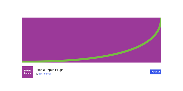Simple Popup WordPress plugin homepage