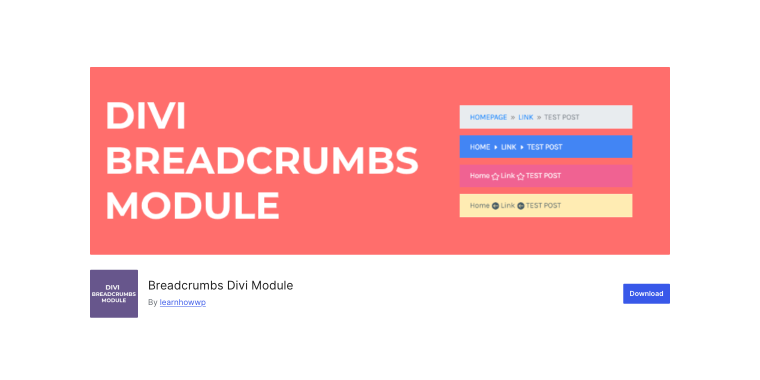 Breadcrumbs Divi Module on WordPress-org