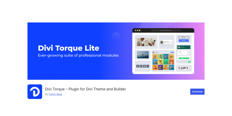 Divi Torque plugin on WordPress.org