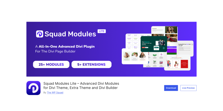 Squad Modules Lite plugin on WordPress-org