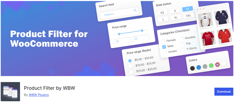 product filter by wbw woo plugin
