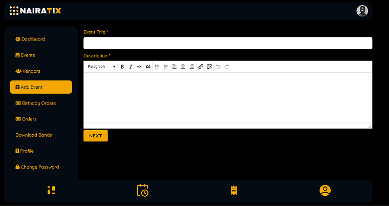 event submission form