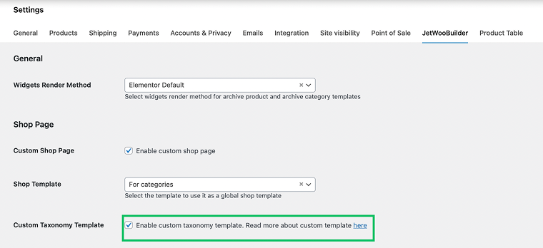 custom taxonomy template