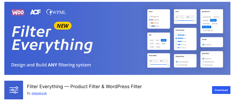 filter everything woo plugin