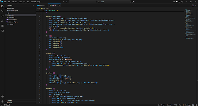 js code added