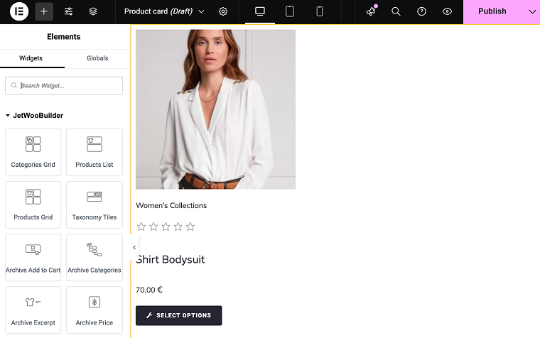 style the archive template