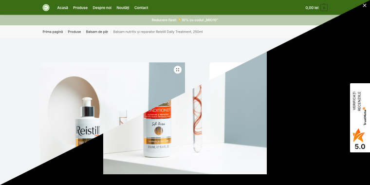 MiOrganics store product lightbox